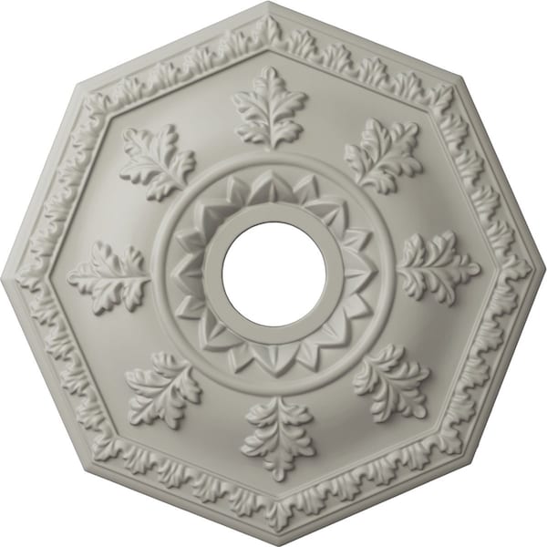Ekena Millwork Nottingham Ceiling Medallion (Fits Canopies up to 4 5/8"), 18"OD x 3 1/2"ID x 1 1/2"P, Pot of Cream CM18NTPCF - main